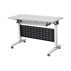White Flip Top Training Table Easy To Move