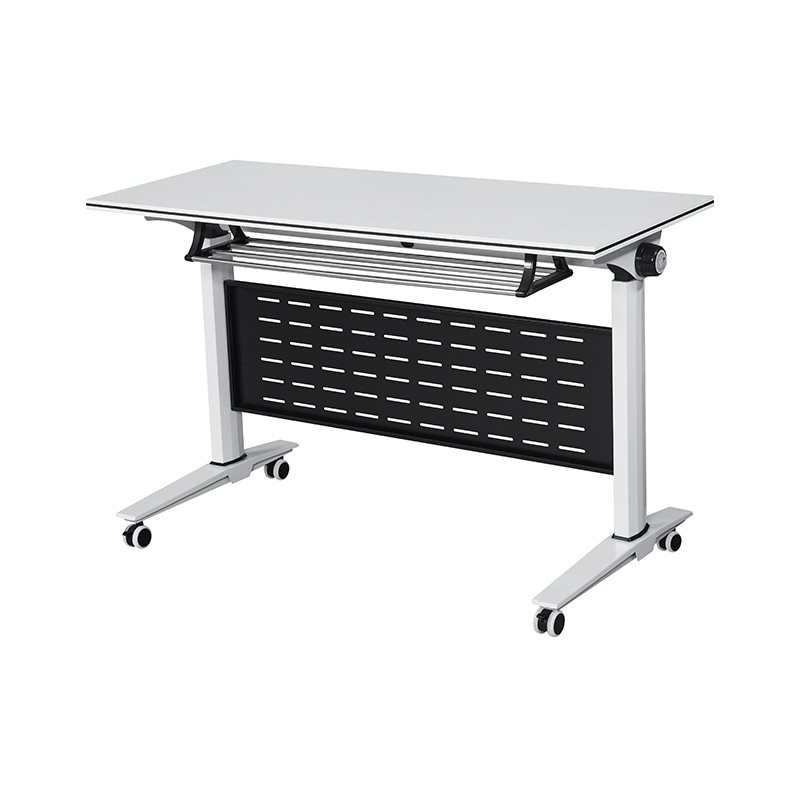 White Flip Top Training Table Easy To Move