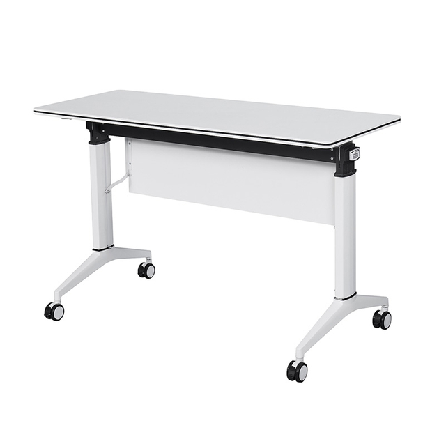 White Flip Top Training Table Easy To Move