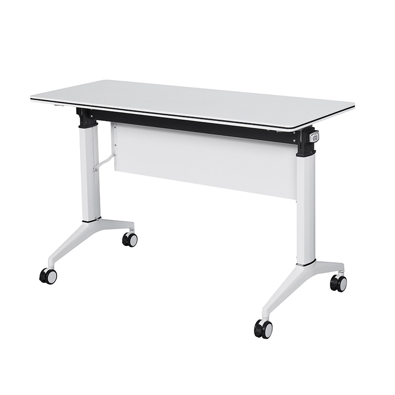 White Flip Top Training Table Easy To Move