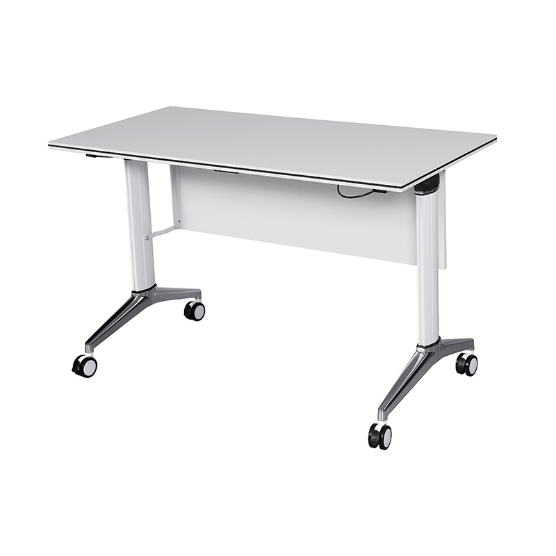 White Flip Top Training Table Easy To Move