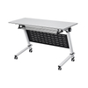 White Foldable Training Desk with Casters