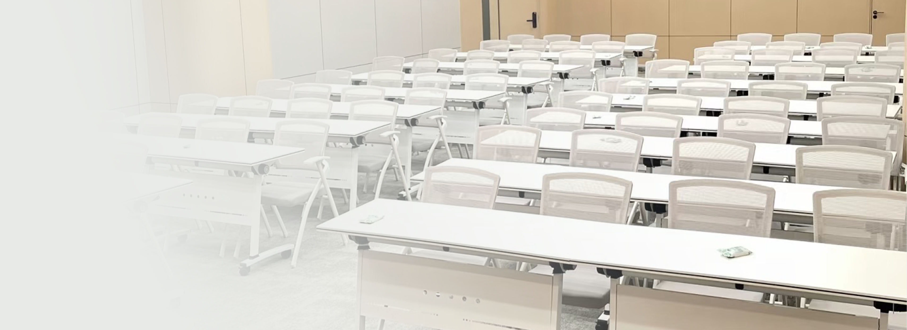 Ergonomic training furniture with training tables and chairs for modern classrooms