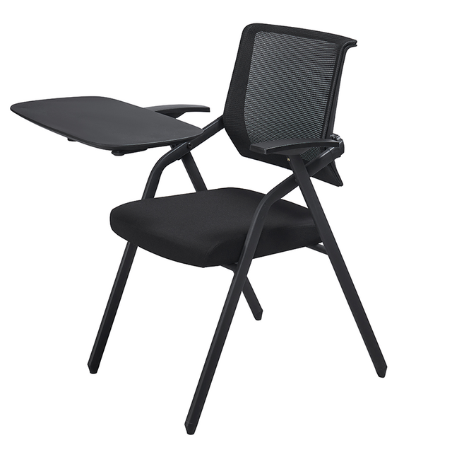 Foldable Space-saving Training Chair with Wrting Tablet