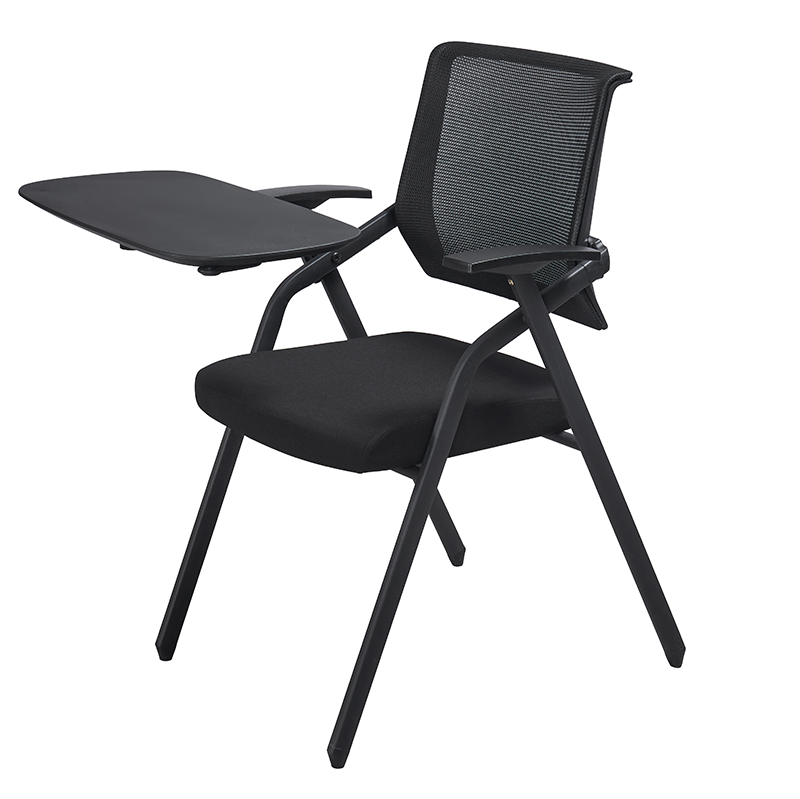 Foldable Space-saving Training Chair with Wrting Tablet