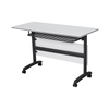 Space-Saving Meeting Table with Adjustable Locking Hinge