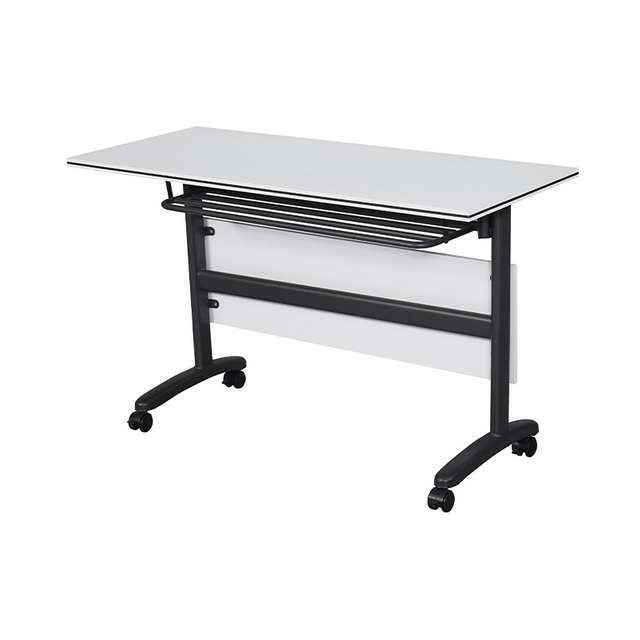 Space-Saving Meeting Table with Adjustable Locking Hinge