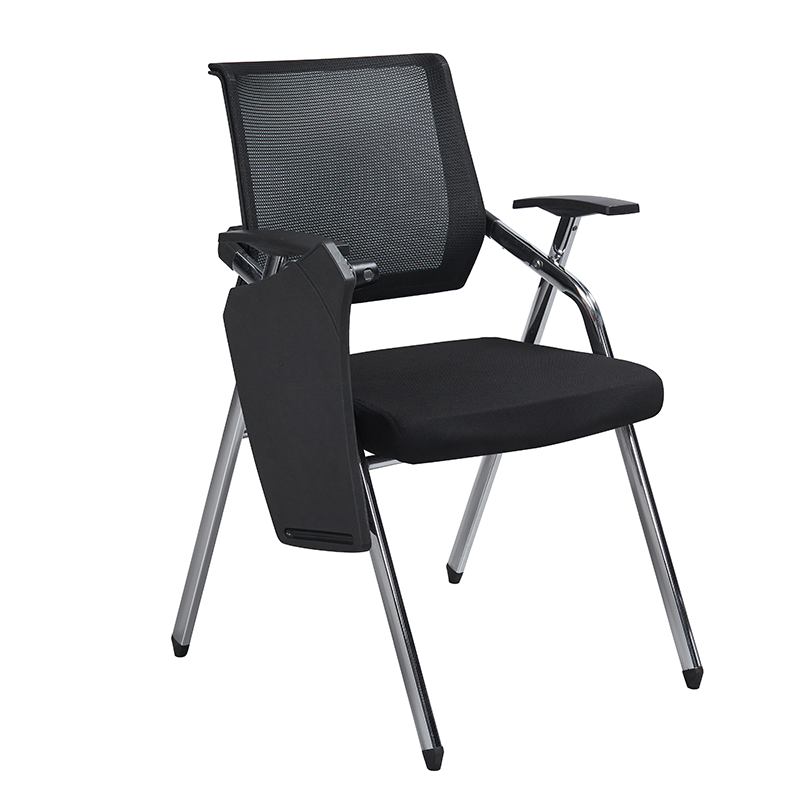 Foldable Space-saving Training Chair with Wrting Tablet