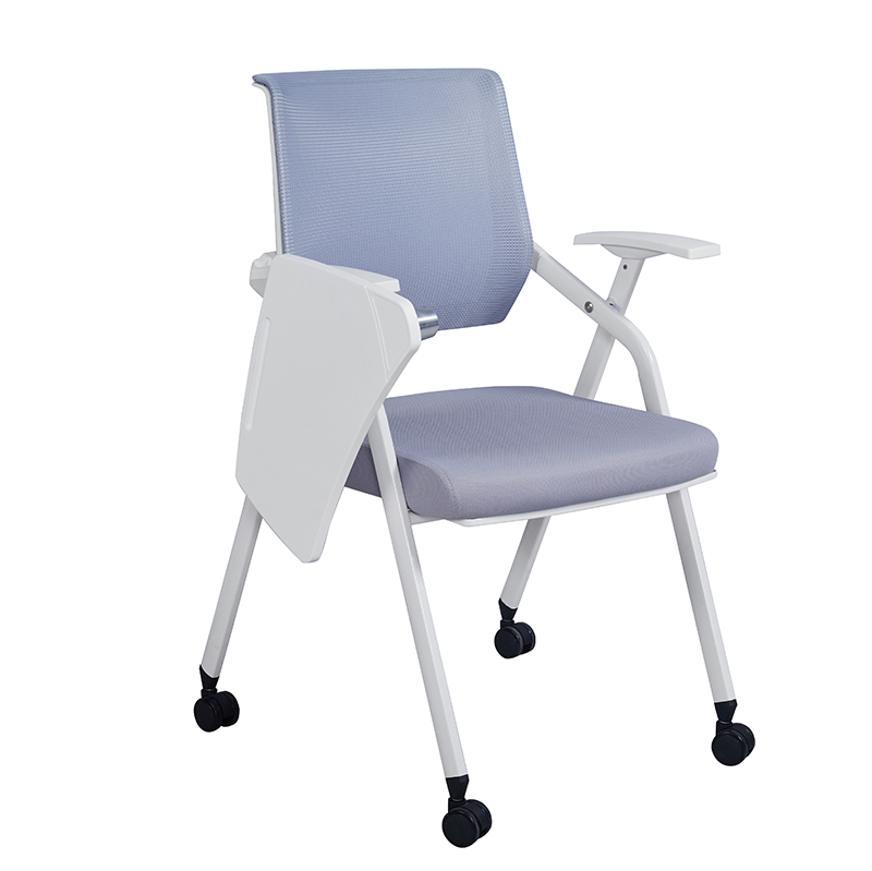Foldable Space-saving Training Chair with Wrting Tablet